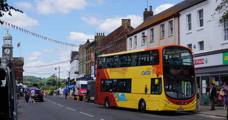 First Wessex Volvo B9TL Wright Eclipse Gemini 37998 Jurassic Coaster
